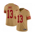 Men's San Francisco 49ers #13 Richie James Limited Gold Inverted Legend Football Jersey