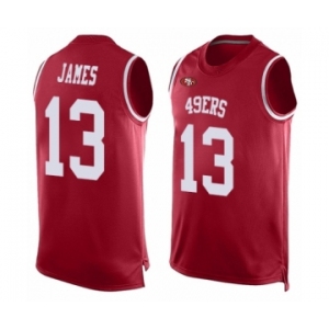 Men's San Francisco 49ers #13 Richie James Limited Red Player Name & Number Tank Top Football Jersey