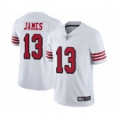 Men's San Francisco 49ers #13 Richie James Limited White Rush Vapor Untouchable Football Jersey