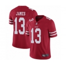 Men's San Francisco 49ers #13 Richie James Red Team Color Vapor Untouchable Limited Player Football Jersey