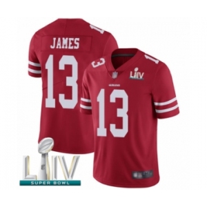 Men's San Francisco 49ers #13 Richie James Red Team Color Vapor Untouchable Limited Player Super Bowl LIV Bound Football Jersey