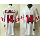 Men's San Francisco 49ers #14 Ricky Pearsall White FUSE Vapor Limited Throwback Stitched Jersey