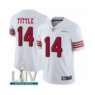 Men's San Francisco 49ers #14 Y.A. Tittle Limited White Rush Vapor Untouchable Super Bowl LIV Bound Football Jersey