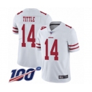 Men's San Francisco 49ers #14 Y.A. Tittle White Vapor Untouchable Limited Player 100th Season Football Jersey