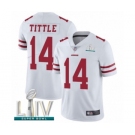 Men's San Francisco 49ers #14 Y.A. Tittle White Vapor Untouchable Limited Player Super Bowl LIV Bound Football Jersey