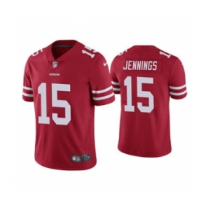 Men's San Francisco 49ers #15 Jauan Jennings 2021 Red Vapor Untouchable Limited Stitched Jersey