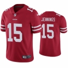 Mens San Francisco 49ers #15 Jauan Jennings Nike Scarlet Vapor Limited Player Jersey