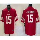 Men's San Francisco 49ers #15 Jauan Jennings Red Vapor Untouchable Limited Stitched Jersey