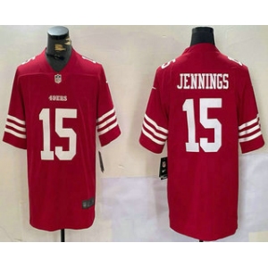 Men's San Francisco 49ers #15 Jauan Jennings Red Vapor Untouchable Limited Stitched Jersey