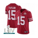 Men's San Francisco 49ers #15 Trent Taylor Red Team Color Vapor Untouchable Limited Player Super Bowl LIV Bound Football Jersey