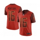 Men's San Francisco 49ers #16 Joe Montana Limited Red City Edition Football Jersey