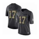 Men's San Francisco 49ers #17 Emmanuel Sanders Limited Black 2016 Salute to Service Football Jersey