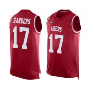 Men's San Francisco 49ers #17 Emmanuel Sanders Limited Red Player Name & Number Tank Top Football Jersey