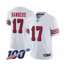 Men's San Francisco 49ers #17 Emmanuel Sanders Limited White Rush Vapor Untouchable 100th Season Football Jersey