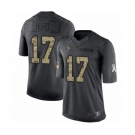 Men's San Francisco 49ers #17 Jalen Hurd Limited Black 2016 Salute to Service Football Jersey