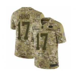 Men's San Francisco 49ers #17 Jalen Hurd Limited Camo 2018 Salute to Service Football Jersey