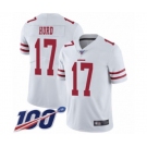 Men's San Francisco 49ers #17 Jalen Hurd White Vapor Untouchable Limited Player 100th Season Football Jersey