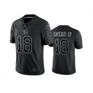 Men's San Francisco 49ers #18 Willie Snead IV Black Reflective Limited Stitched Football Jersey