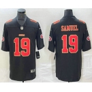 Men's San Francisco 49ers #19 Deebo Samuel Black Red Fashion Vapor Limited Stitched Jersey