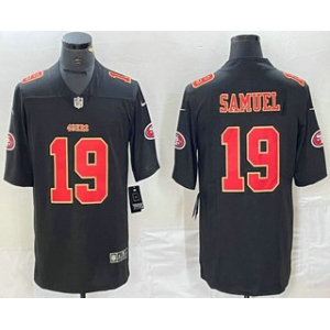 Men's San Francisco 49ers #19 Deebo Samuel Black Red Fashion Vapor Limited Stitched Jersey