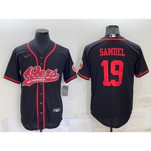Men's San Francisco 49ers #19 Deebo Samuel Black Stitched Cool Base Nike Baseball Jersey