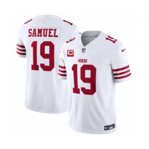 Men's San Francisco 49ers #19 Deebo Samuel White 2023 F.U.S.E. With 1-Star C Patch Vapor Untouchable Limited Football Stitched Jersey