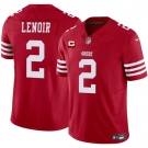 Men's San Francisco 49ers #2 Deommodore Lenoir Red 2025 F.U.S.E. With 1-Star C Patch Vapor Untouchable Limited Stitched Football Jersey