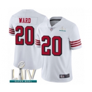 Men's San Francisco 49ers #20 Jimmie Ward Limited White Rush Vapor Untouchable Super Bowl LIV Bound Football Jersey