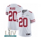 Men's San Francisco 49ers #20 Jimmie Ward White Vapor Untouchable Limited Player Super Bowl LIV Bound Football Jersey