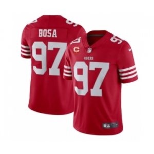 Men's San Francisco 49ers 2022 #97 Nike Bosa Red Scarlet With 1-star C Patch Vapor Untouchable Limited Stitched Football Jersey