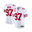 Men's San Francisco 49ers 2022 #97 Nike Bosa White Scarlet With 1-star C Patch Vapor Untouchable Limited Stitched Football Jersey