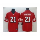 Men's San Francisco 49ers #21 Deion Sanders Limited Red Rush Vapor Untouchable Football Jerseys