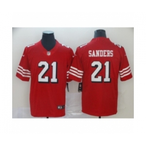 Men's San Francisco 49ers #21 Deion Sanders Limited Red Rush Vapor Untouchable Football Jerseys