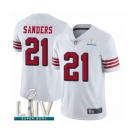 Men's San Francisco 49ers #21 Deion Sanders Limited White Rush Vapor Untouchable Super Bowl LIV Bound Football Jersey