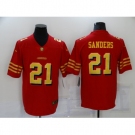 Men's San Francisco 49ers #21 Deion Sanders Red Gold Untouchable Limited Jersey