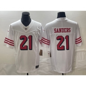 Men's San Francisco 49ers #21 Deion Sanders White 2023 FUSE Color Rush Vapor Untouchable Limited Jersey