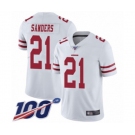 Men's San Francisco 49ers #21 Deion Sanders White Vapor Untouchable Limited Player 100th Season Football Jersey