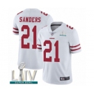 Men's San Francisco 49ers #21 Deion Sanders White Vapor Untouchable Limited Player Super Bowl LIV Bound Football Jersey