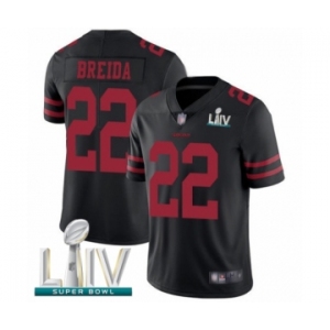 Men's San Francisco 49ers #22 Matt Breida Black Alternate Vapor Untouchable Limited Player Super Bowl LIV Bound Football Jersey