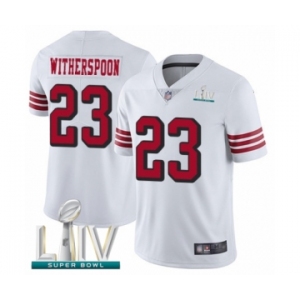 Men's San Francisco 49ers #23 Ahkello Witherspoon Limited White Rush Vapor Untouchable Super Bowl LIV Bound Football Jersey