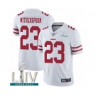 Men's San Francisco 49ers #23 Ahkello Witherspoon White Vapor Untouchable Limited Player Super Bowl LIV Bound Football Jersey