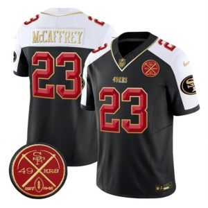 Men's San Francisco 49ers #23 Christian McCaffrey Black Alternate F.U.S.E. Est.1946 Patch Vapor Limited Football Stitched Jersey