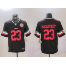 Men's San Francisco 49ers #23 Christian McCaffrey Black F.U.S.E. Mexico With Gate Bridge Patch Vapor Limited Stitched Football Jerseys