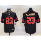 Men's San Francisco 49ers #23 Christian McCaffrey Black Golden Edition Stitched Nike Limited Jersey