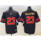 Men's San Francisco 49ers #23 Christian McCaffrey Black Stitched Jersey