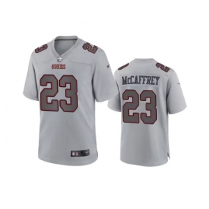 Men's San Francisco 49ers #23 Christian McCaffrey Gray Atmosphere Fashion Stitched Game Jersey