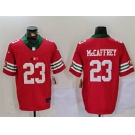 Men's San Francisco 49ers #23 Christian McCaffrey Red F.U.S.E. Mexico Vapor Limited Stitched Football Jersey