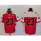 Men's San Francisco 49ers #23 Christian McCaffrey Red F.U.S.E. Mexico With Gate Bridge Patch Vapor Limited Stitched Football Jersey