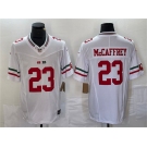 Men's San Francisco 49ers #23 Christian McCaffrey White 2023 F.U.S.E. Vapor Untouchable Limited Football Stitched Jersey