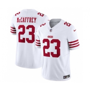 Men's San Francisco 49ers #23 Christian McCaffrey White 2023 F.U.S.E. Vapor Untouchable Limited Stitched Football Jersey